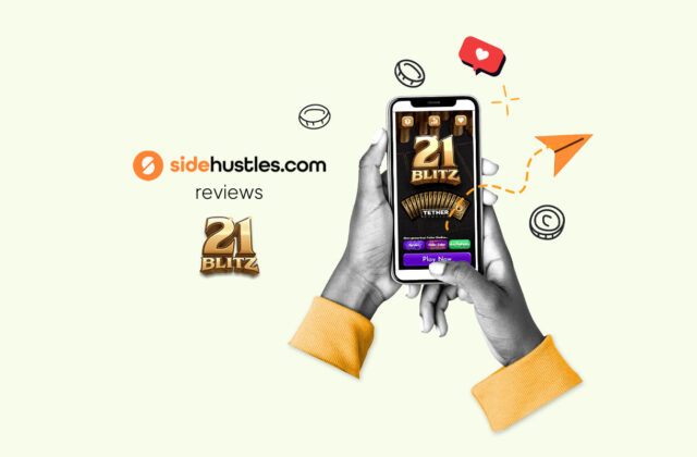 Smartphone showing the 21 Blitz app.