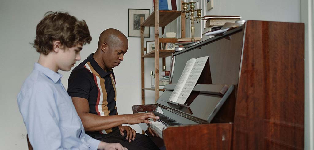 Giving music lessons or performances