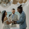 Wedding officiant leading a wedding service
