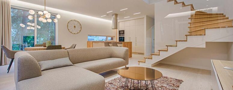 Interior layout of a home designed by a self-employed interior designer
