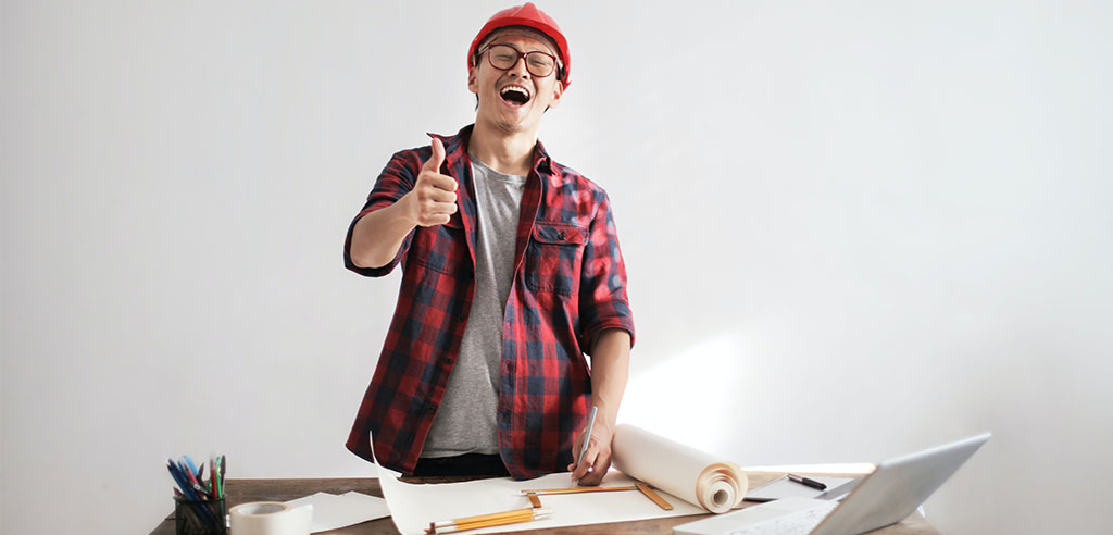 an architect is satisfied with his job