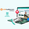 House sitter on a laptop signing up to find house sits on TrustedHousesitters.com