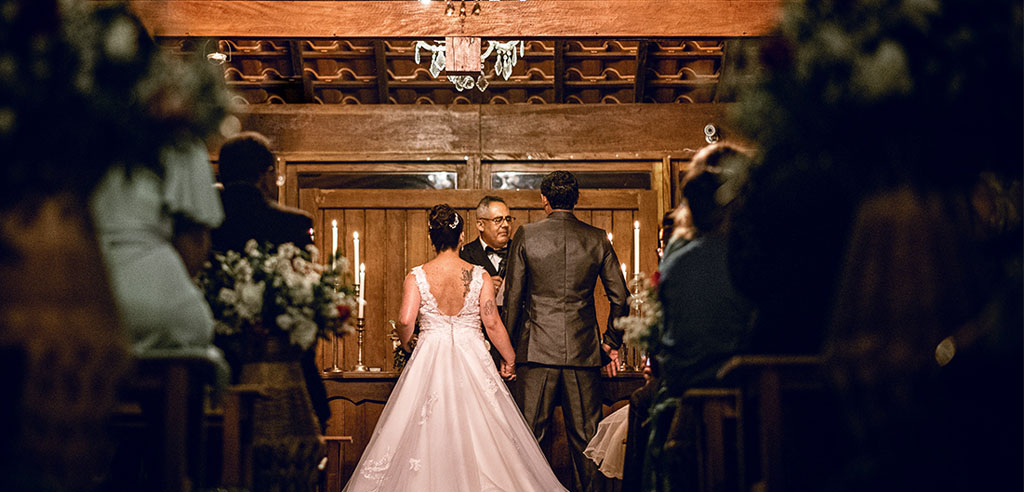 a wedding officiant is marrying a couple
