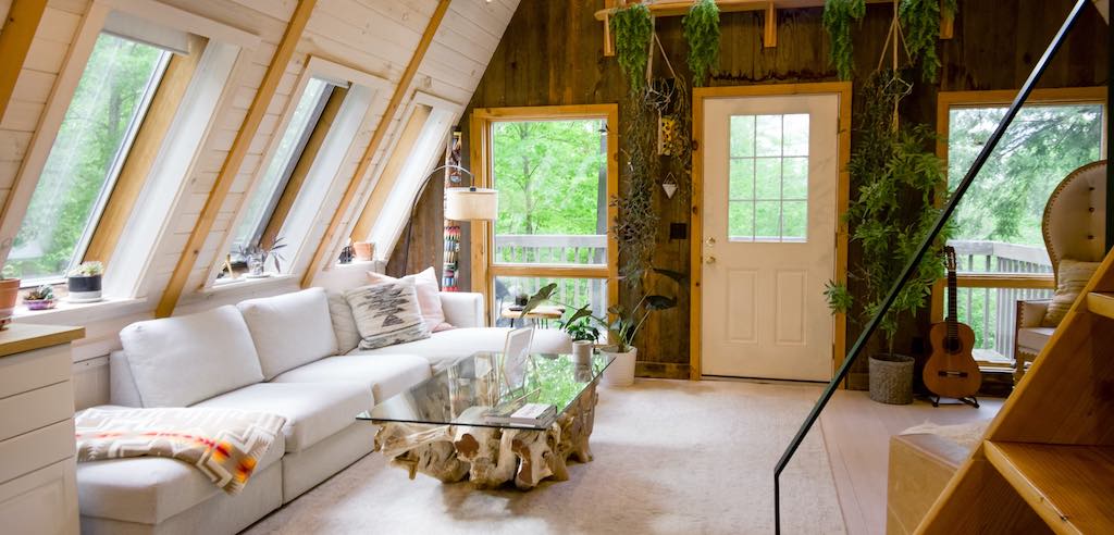 Interior of a cozy Airbnb property.