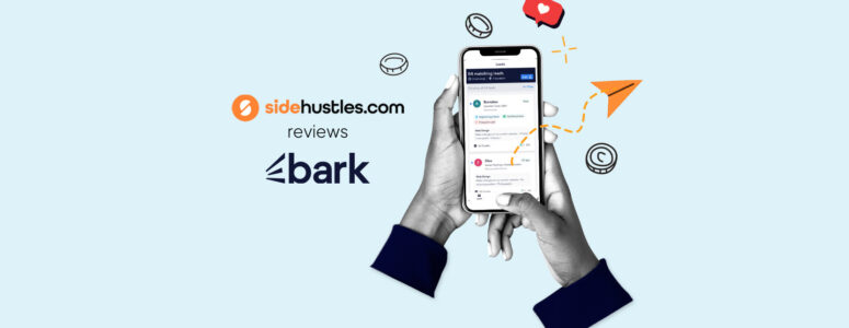 Smartphone showing the booking screen for the Bark.com app for professionals