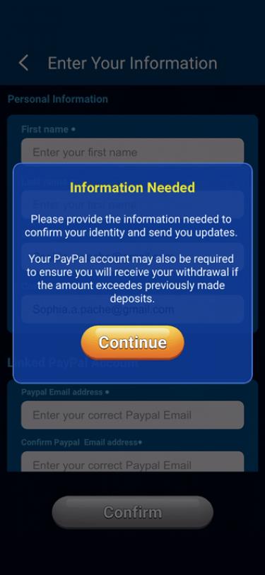 Message from Bingo Clash about payment methods.
