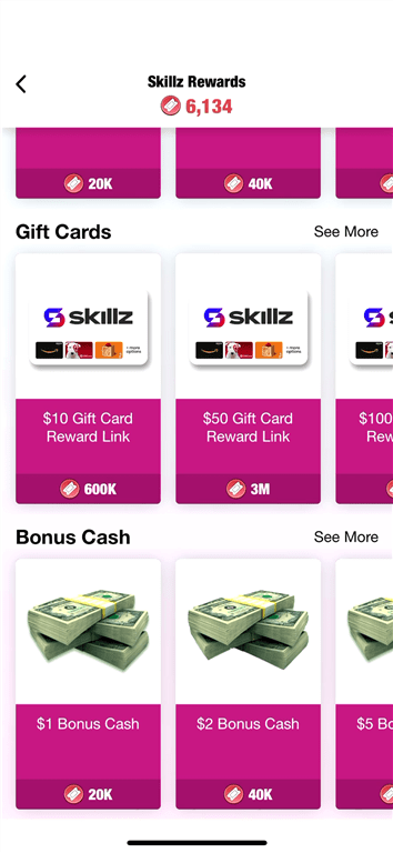 Blackout Bingo gift cards.