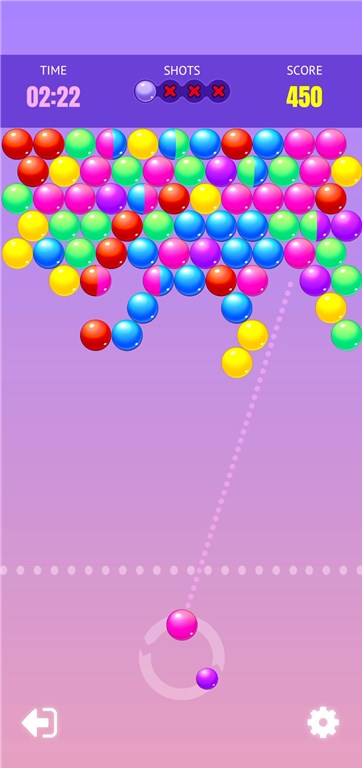 Playing the Bubble Cash gaming app.