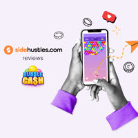 Smartphone showing the Bubble Cash app.