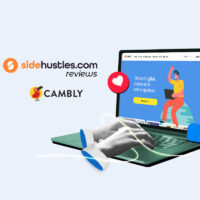 Teacher on a laptop signing up online to teach on Cambly