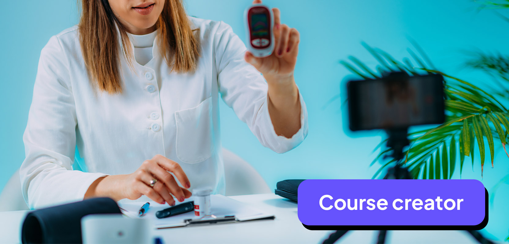 Nurse creating a course to sell online for extra cash