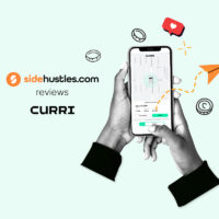 Smartphone showing the Curri app.