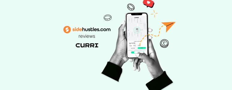 Smartphone showing the Curri app.