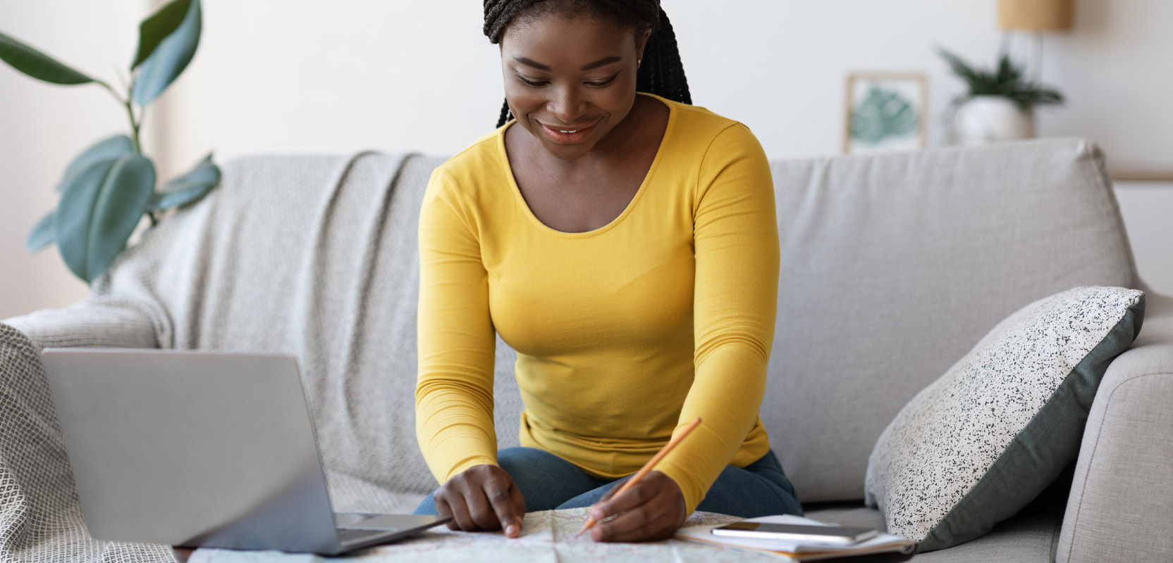 Woman researching which proofreading certification to get
