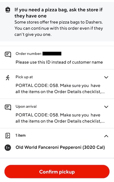DoorDash's pizza delivery feature.