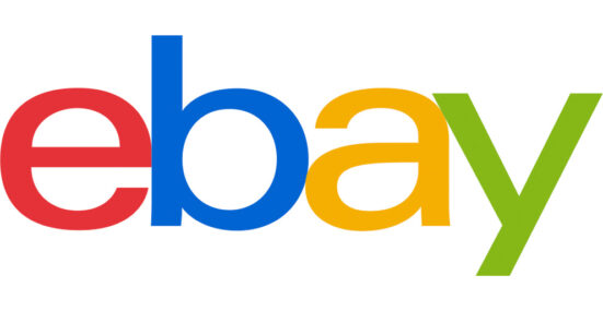 Logo for the eBay website for selling and reselling products online