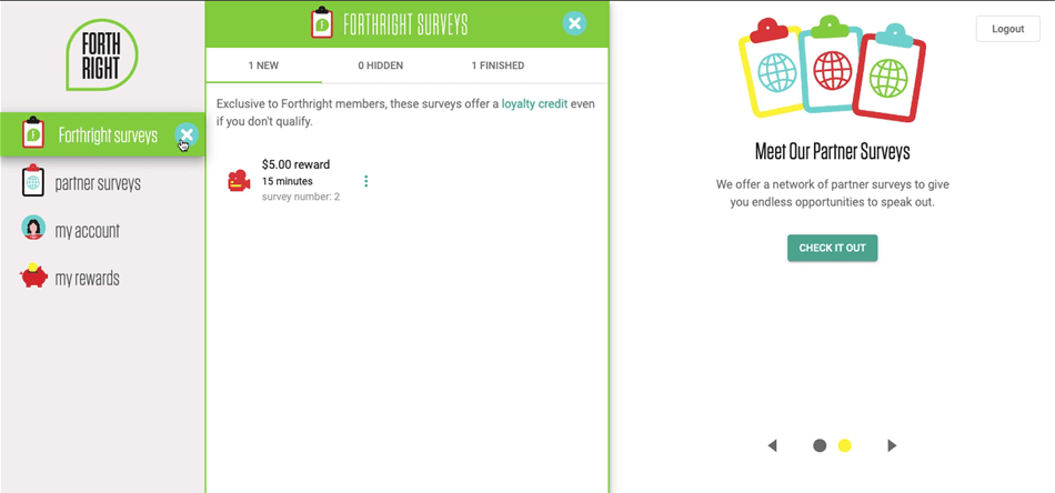 Available Forthright surveys.