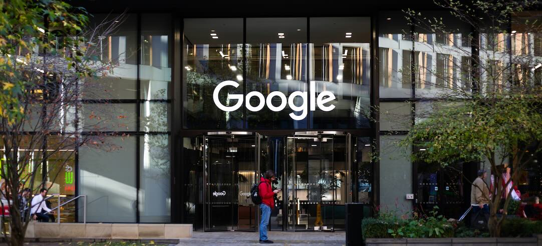 The front door of a Google office.