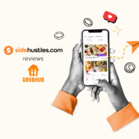 Smartphone showing the Grubhub app.