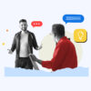 Life coach talking with a client