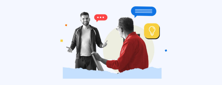Life coach talking with a client