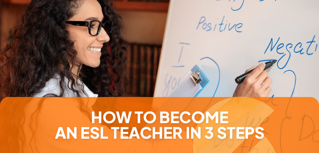 Female teacher diagramming a sentence on a whiteboard