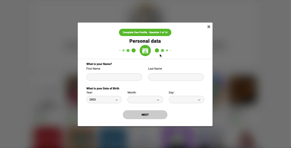 Answering survey profile questions on Lootup.