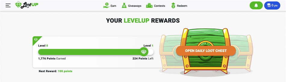 Checking the Lootup dashboard to monitor our progress through the levels.