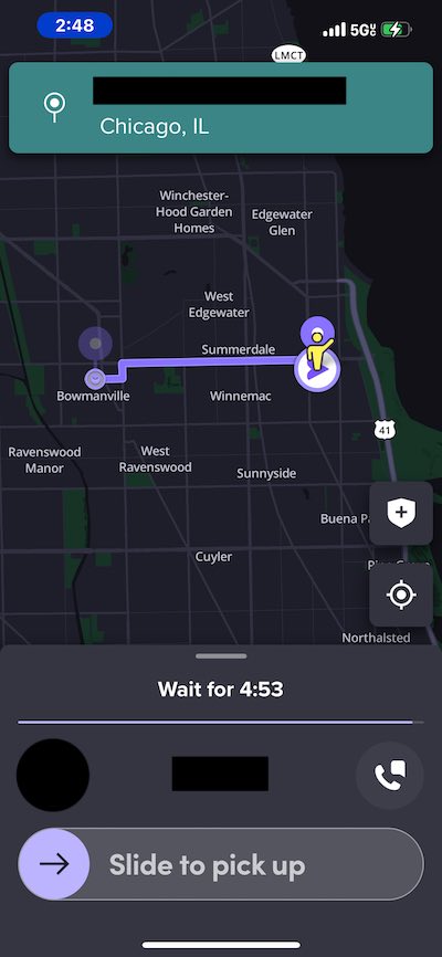 Lyft’s “confirm pickup” slider.