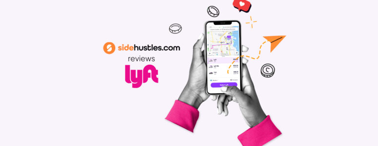 Smartphone showing the Lyft app.
