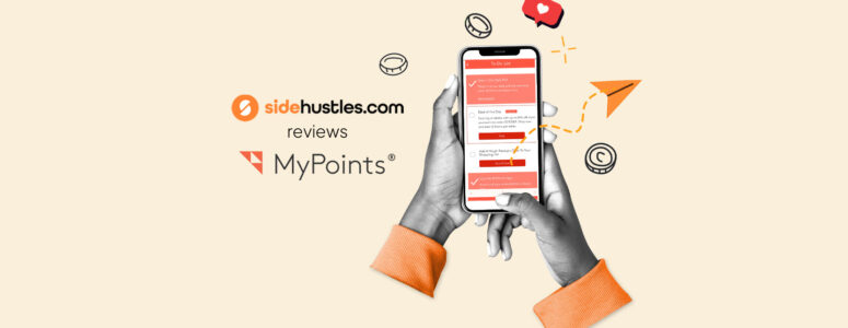 Smartphone showing the MyPoints app interface.