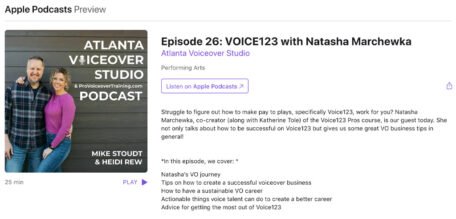 Natasha Marchewka's podcast interview