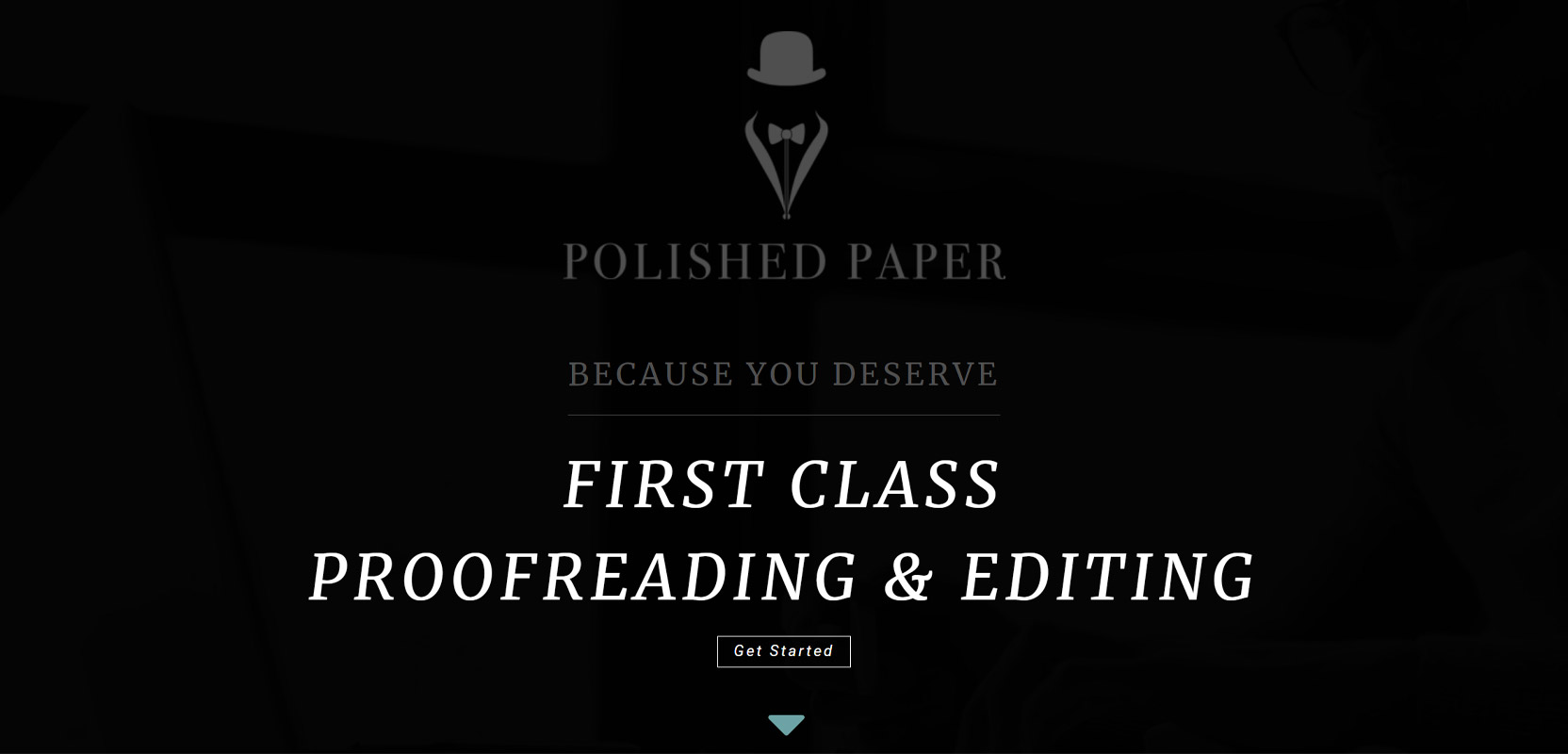 Screenshot of the Polished Paper home page