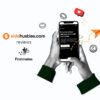 Smartphone showing the Postmates signup page.