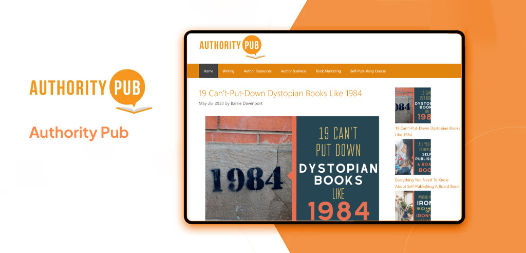 Screenshot of the Authority Pub homepage