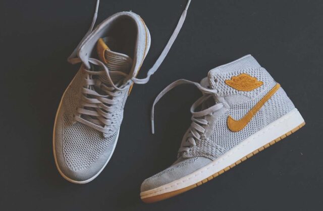 Pair of sneakers awaiting resale as part of a sneaker flipping side hustle.