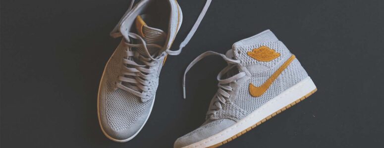 Pair of sneakers awaiting resale as part of a sneaker flipping side hustle.