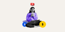Introvert sitting on the floor and pursuing a side hustle on their laptop
