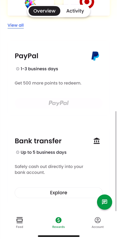 Survey Junkie’s estimates for redeeming via PayPal or bank transfer.
