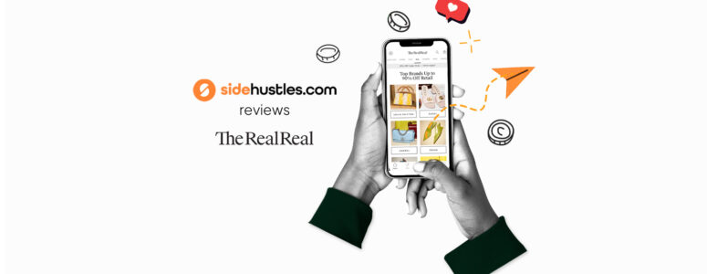 Smartphone showing the main screen for The RealReal app.