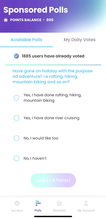 Earning with Toluna Influencers Sponsored Polls.