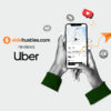 Smartphone showing the Uber app.