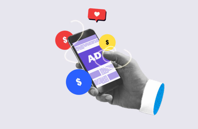 Phone screen with ads that you can watch for money