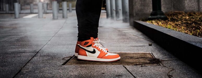 Close view of a pair of designer shoes that someone could sell to earn extra cash.