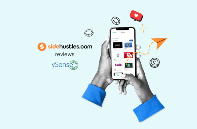 Smartphone showing the ySense home page.