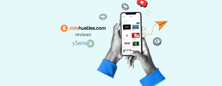 Smartphone showing the ySense home page.