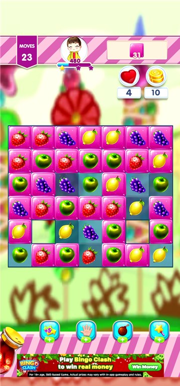 Playing one of the games available on ySense.