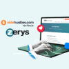 Laptop showing the Zerys homepage.